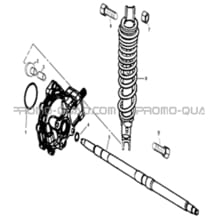 AMORTISSEUR ARRIERE pour Hytrack Toutes les cylindrées Toutes les années HY320 4x2 - 4x4