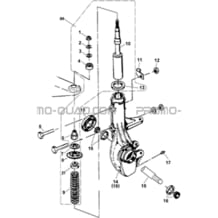 AMORTISSEUR AVANT pour Hytrack Toutes les cylindrées Toutes les années HY320 4x2 - 4x4