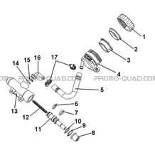 MAITRE CYLINDRE FREIN A PIED pour Hytrack Toutes les cylindrées Toutes les années HY320 4x2 - 4x4