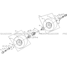 ROUES ARRIERE pour Hytrack Toutes les cylindrées Toutes les années HY35eV