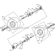 ROUES AVANT pour Hytrack Toutes les cylindrées Toutes les années HY35eV