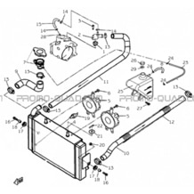 CIRCUIT DE REFROIDISSEMENT pour Hytrack Toutes les cylindrées Toutes les années HY400