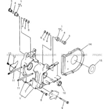 CARTER MOTEUR pour Hytrack All cylindrical All Years HY400