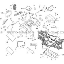 CARROSSERIE ARRIERE   SELLE   DECO pour Hytrack All cylindrical All Years HY410IS