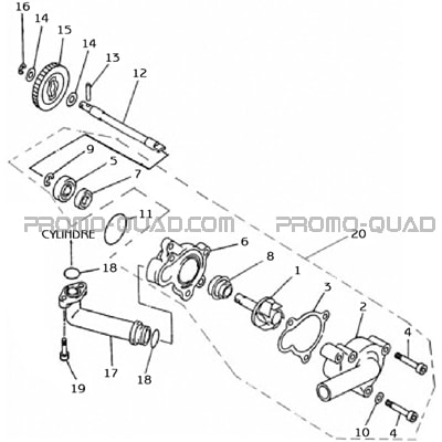 ENSEMBLE POMPE A EAU  Hytrack  All Years All cylindrical  Original parts OEMENSEMBLE POMPE A EAU  Hytrack  All Years All cylindrical  Original parts OEM