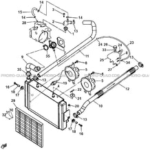 CIRCUIT DE REFROIDISSEMENT (4X4) pour Hytrack Toutes les cylindrées Toutes les années HY410IS