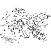 CARROSSERIE ARRIERE   SELLE   DECO pour Hytrack All cylindrical All Years HY420