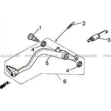 PEDALE DE FREIN pour Hytrack Toutes les cylindrées Toutes les années HY420