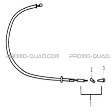 CABLE FREIN ARRIERE pour Hytrack All cylindrical All Years HY50 Av Juin 2006