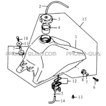 RESERVOIR CARBURANT pour Hytrack Toutes les cylindrées Toutes les années HY50 Av Juin 2006