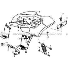 CARROSSERIE ARRIERE pour Hytrack Toutes les cylindrées Toutes les années HY50 Av Juin 2006