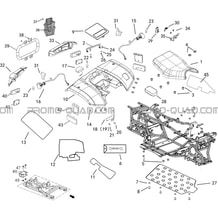 CARROSSERIE ARRIERE   SELLE   DECO pour Hytrack Toutes les cylindrées Toutes les années HY500IS HY510IS