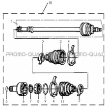 CARDANS ARRIERE GAUCHE   DROIT pour Hytrack Toutes les cylindrées Toutes les années HY500IS HY510IS