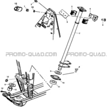 COLONNE DE DIRECTION pour Hytrack Toutes les cylindrées Toutes les années HY500IS HY510IS