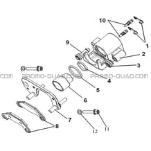 ETRIER DROIT pour Hytrack Toutes les cylindrées Toutes les années HY500IS HY510IS