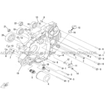 CARTER MOTEUR GAUCHE pour Hytrack Toutes les cylindrées Toutes les années HY500IS HY510IS