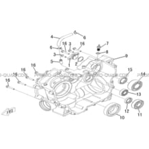 CARTER MOTEUR DROIT pour Hytrack Toutes les cylindrées Toutes les années HY500IS HY510IS