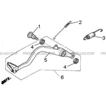 PEDALE DE FREIN pour Hytrack Toutes les cylindrées Toutes les années HY500S HY510S