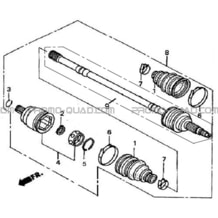 CARDAN AVANTGAUCHE   DROIT pour Hytrack All cylindrical All Years HY500T EPS T3