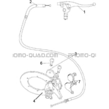 SYSTEME DE FREINAGE DU FREIN DE PARC A CABLE pour Hytrack All cylindrical All Years HY500T EPS T3