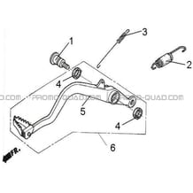 PEDALE DE FREIN pour Hytrack All cylindrical All Years HY500T EPS T3