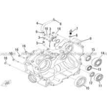 CARTER MOTEUR DROIT pour Hytrack Toutes les cylindrées Toutes les années HY500T EPS T3