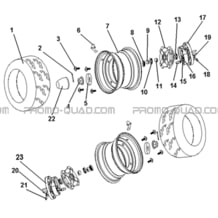 ROUE AVANT pour Hytrack Toutes les cylindrées Toutes les années HY50H