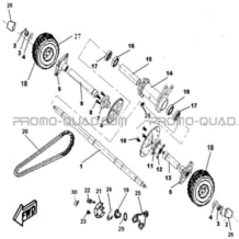 ROUES ARRIERE pour Hytrack All cylindrical All Years HY50H