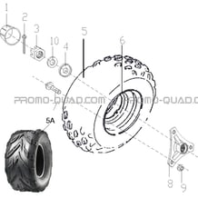 ROUES ARRIERE pour Hytrack All cylindrical All Years HY50S - SX - Girly