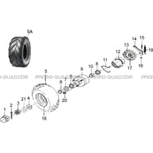 ROUES AVANT (MODELE AVEC FREIN AVANT) pour Hytrack Toutes les cylindrées Toutes les années HY50S - SX - Girly