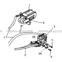 CIRCUIT DE FREINAGE ARRIERE pour Hytrack All cylindrical All Years HY50S - SX - Girly