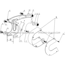 BRAS ARRIERE pour Hytrack Toutes les cylindrées Toutes les années HY50S - SX - Girly