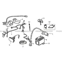 ALIMENTATION ELECTRIQUE pour Hytrack Toutes les cylindrées Toutes les années HY50S - SX - Girly