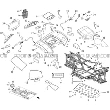 CARROSSERIE ARRIERE   SELLE   DECO pour Hytrack All cylindrical All Years HY510IS EPS