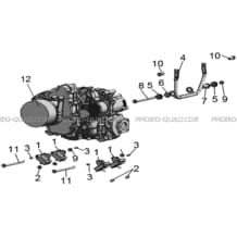 ENSEMBLE MOTEUR   SUPPORT MOTEUR pour Hytrack Toutes les cylindrées Toutes les années HY510IS EPS