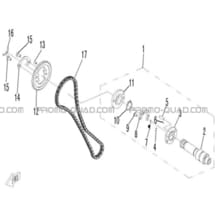 ARBRE A CAMES AVEC DISTRIBUTION pour Hytrack Toutes les cylindrées Toutes les années HY510IS EPS