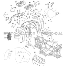 CARROSSERIE ARRIERE   SELLE   DECO pour Hytrack Toutes les cylindrées Toutes les années HY540ST