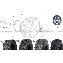 ROUES ARRIERE pour Hytrack Toutes les cylindrées Toutes les années HY540ST