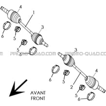 CARDANS ARRIERE GAUCHE   DROIT pour Hytrack Toutes les cylindrées Toutes les années HY540ST