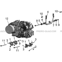 SUPPORT MOTEUR pour Hytrack Toutes les cylindrées Toutes les années HY540ST