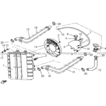 CIRCUIT DE REFROIDISSEMENT pour Hytrack Toutes les cylindrées Toutes les années HY540ST