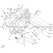 CARTER MOTEUR GAUCHE pour Hytrack Toutes les cylindrées Toutes les années HY540STL