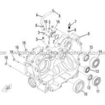 CARTER MOTEUR DROIT pour Hytrack Toutes les cylindrées Toutes les années HY540STL