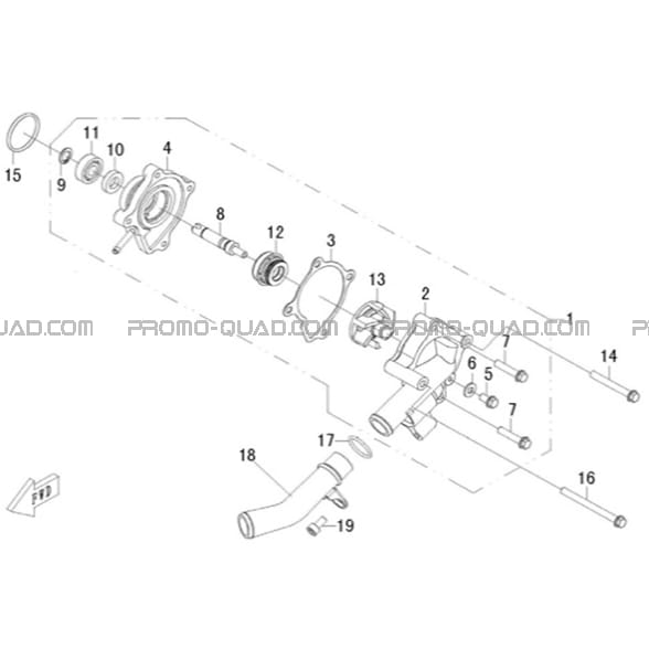 ENSEMBLE POMPE A EAU  Hytrack  All Years All cylindrical  Original parts OEMENSEMBLE POMPE A EAU  Hytrack  All Years All cylindrical  Original parts OEM