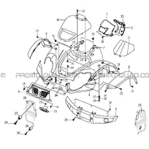 CARROSSERIE AVANT pour Hytrack All cylindrical All Years HY550 4x4