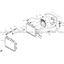 CIRCUIT DE REFROIDISSEMENT pour Hytrack All cylindrical All Years HY550 4x4