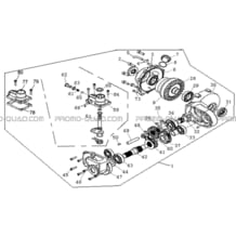 PONT AVANT pour Hytrack All cylindrical All Years HY550 4x4