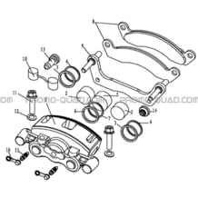 ETRIER DE FREIN AVANT DROIT pour Hytrack All cylindrical All Years HY550 4x4