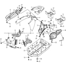 CARROSSERIE pour Hytrack Toutes les cylindrées Toutes les années HY550 4x4 EFI