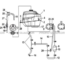 RESERVOIR CARBURANT pour Hytrack Toutes les cylindrées Toutes les années HY550 4x4 EFI